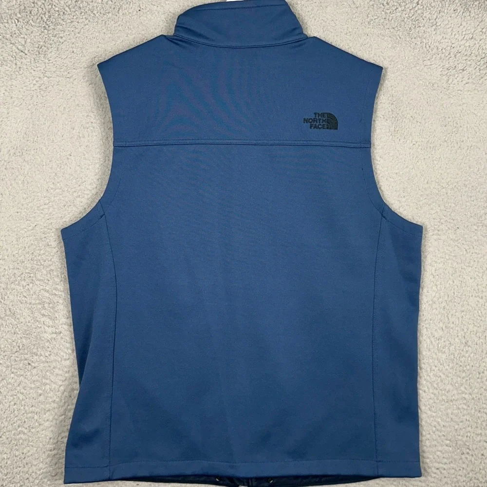 The North Face Vest Mens Large WindWall Softshell Blue Full Zip Sleeveless EUC